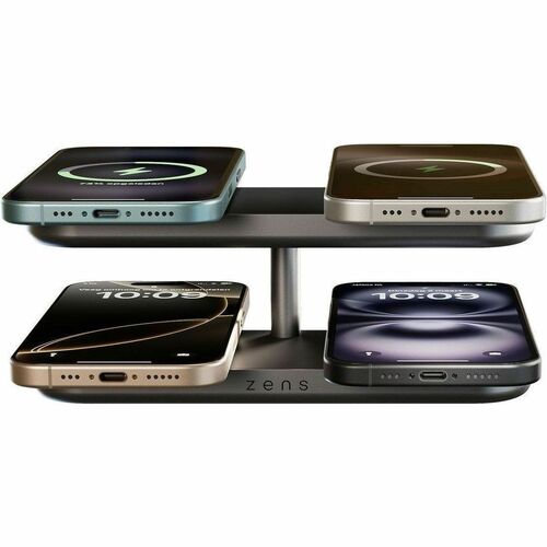 ZENS QUATTRO WRLS CHARGER PRO 4 INCL WALL CHARGER-BLACK