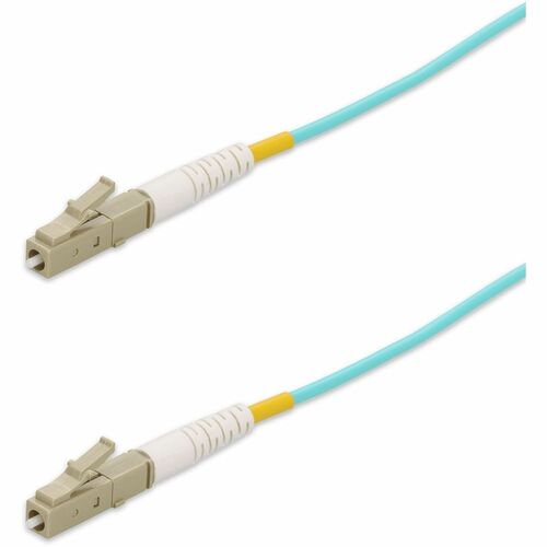 30M LC M/M AQUA OM4 SIMPLEX OFNP FIBER PATCH CABLE