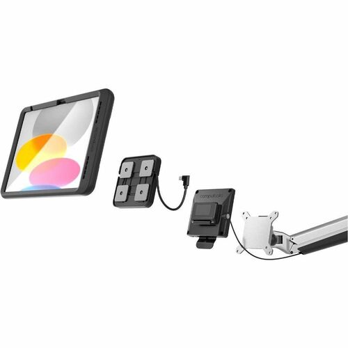 Compulocks iPad 10th-11th (A16) Gen, Mount with Cable-free Charging Articulating Arm Mount Black - iPad 10th-11th (A16) Ge