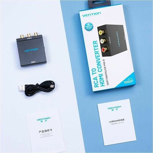 HDMI TO RCA CONVERTER BLACK MET AL TYPE