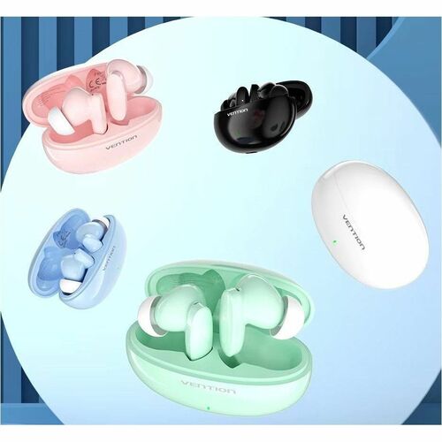 Vention NBF True Wireless Earbud Stereo Earset - Pink - Binaural - In-ear - 1000 cm - Bluetooth - 32 Ohm - 20 Hz to 20 kHz