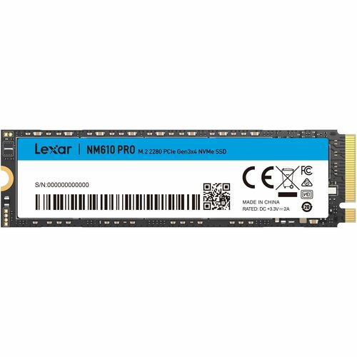 Lexar NM610 PRO 1 TB Solid State Drive - M.2 2280 Internal - PCI Express NVMe (PCI Express NVMe 3.0 x4) - Camera, Notebook