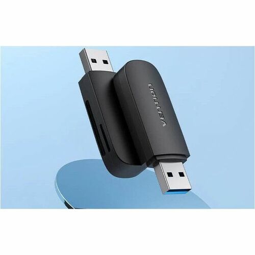 Vention CLGB0 2 Slot(s) Flash Reader - USB 3.0 Type A - External - 640 MB/s - SDHC, SDXC, microSDHC, SD - 1 Total Number o