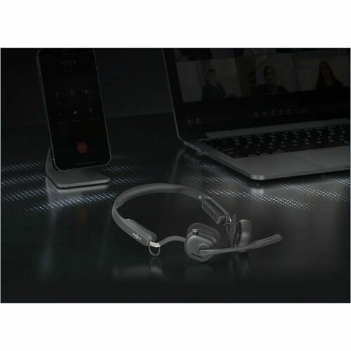 Shokz OpenComm2 UC Kabellos Nackenbügel, Ohrhörer, Über das Ohr, Offenes Design Stereo Ohrhörerset - Schwarz - Binaural - 