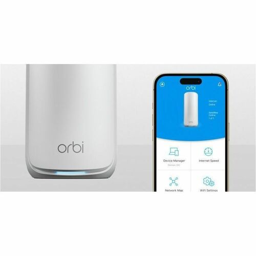 Netgear Orbi RBE872 Wi-Fi 7 IEEE 802.11be Ethernet Drahtlos Router - Triband - 2,40 GHz ISM-Band - 6 GHz UNII-Band - 2,63 