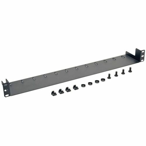 Tripp Lite series SRCABLETRAY1U Cable Organizer - Black Powder Coat - Cable Tray - 1U Rack Height x 19"" Panel Width - Steel