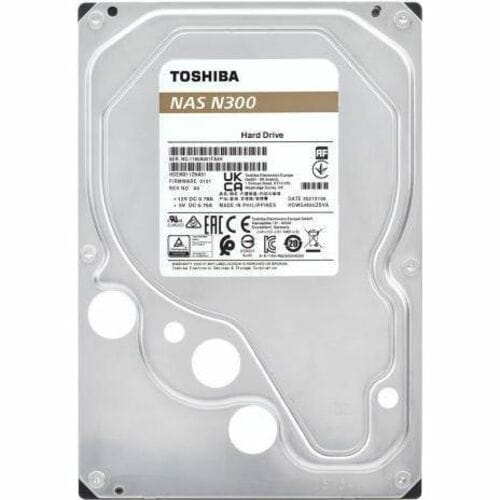 Toshiba N300 8 TB Hard Drive - 3.5" Internal - SATA (SATA/600) - Storage System, Server, Cloud Storage, NAS Device Support