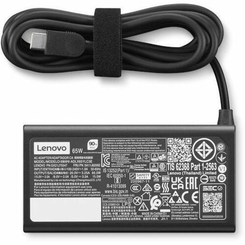 Lenovo 65 W Wechselstromadapter - 65 W - 5 V Gleichstrom, 9 V DC, 15 V DC, 20 V DC - 3,25 A