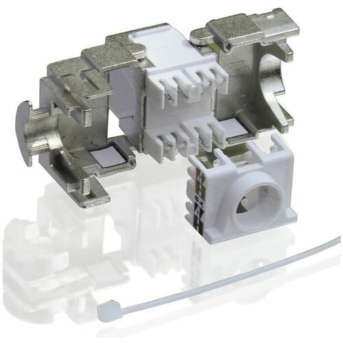 Value Network Connector - 1 x RJ-45 Keystone - Female - Shielding - Silver