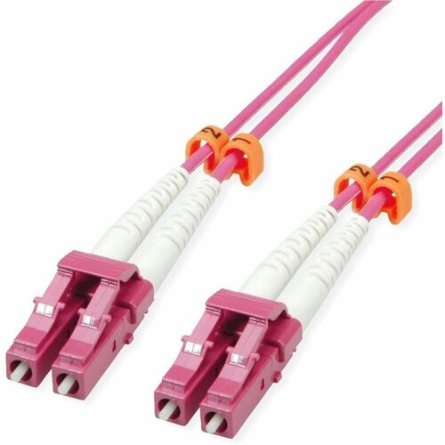 VALUE LWL-Kabel 50/125µm OM4, LC/LC, Low-Loss-Stecker, violett, 2 m