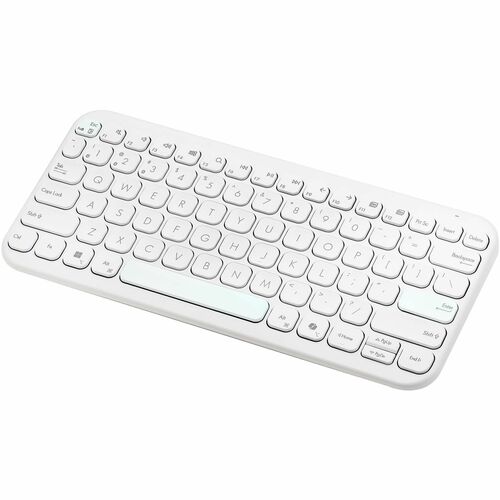 Asus Marshmallow KW100-IW-CP Keyboard - Compact - Wireless Connectivity - Iridescent White - Scissors Keyswitch - Bluetoot