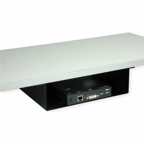 Roline Tischhalterung für Mini-PC, CPU-Halterung, KVM-Umschalter, Thin Client, CPU, PC - Schwarz - max. 10 kg Traglast - S
