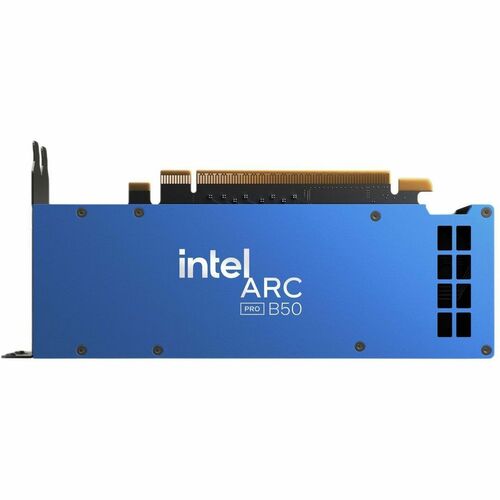 Scheda video Intel Arc Pro B50 - 16 GB GDDR6 - 7680 x 4320 - 1,70 GHz Core - 2,60 GHz Boost Clock - 128 bit Ampiezza bus -