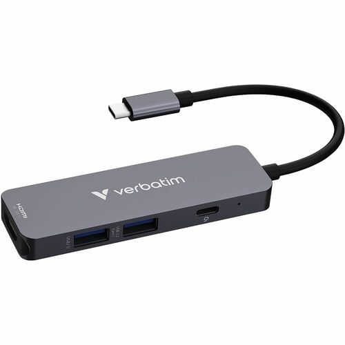 Docking station Verbatim USB Type-C - Compatibilita carica - 4K @30Hz - 3840 x 2160 - 3 x Porte USB - 2 x Porte USB Tipo-A