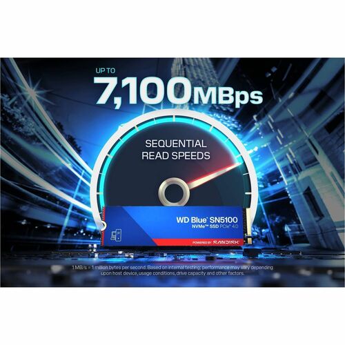 WD Blue SN5100 WDS500G5B0E-00CPE0 500 GB Solid State Drive - M.2 2280 Internal - PCI Express NVMe (PCI Express NVMe 4.0) -