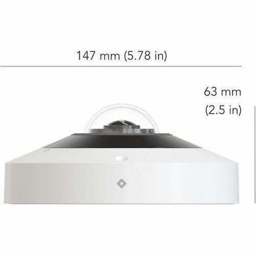 Rhombus R360S 12 Megapixel Indoor/Outdoor Surveillance Camera - Color - Fisheye - 3520 x 3520 - IK10 - IP66 - Vandal Resis