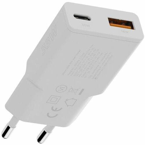 Xtorm SlimLine 33 W AC Adapter - Universal Adapter - 1 USB - 1 USB Type-C - For Mobile Device, Smart Watch, iPhone - White