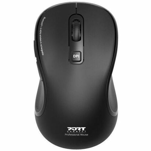 Port Connect Essential Mouse - Bluetooth/Radio Frequency - USB Type C, USB Type A - Optical - 5 Button(s) - Wireless - 2.4