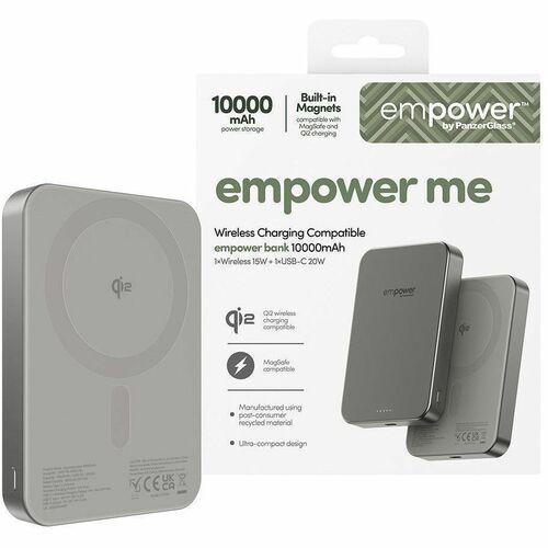 PanzerGlass empower Power Bank - Titanium - 10000 mAh - Titanium