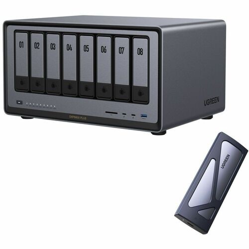 Ugreen NASync DXP8800 Plus 18 x Total Bays NAS Storage System - Intel Core i5 i5-1235U Deca-core (10 Core) 900 MHz - 8 GB 