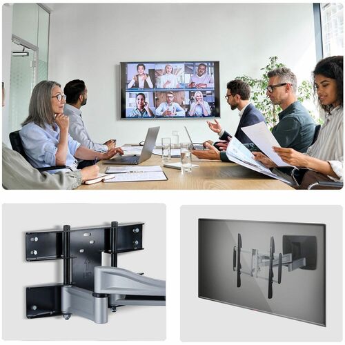 StarTech.com Wall Mount for TV - Silver, Black - Horizontal - TAA Compliant - 1 Display(s) Supported - 81.3 cm to 254 cm (