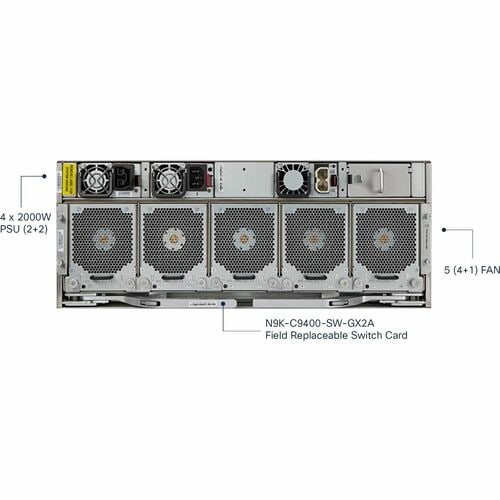 Cisco Nexus 9400 9408 Manageable Switch Chassis - 3 Layer Supported - Modular - Optical Fiber - 4U - Rack-mountable