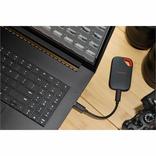 SanDisk Extreme Portable SDSSDE70-2T00-G25 2 TB Portable Solid State Drive - External - Black - USB 3.1 Type C - 256-bit A