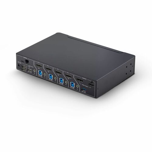 StarTech.com 4-Port DisplayPort KVM Switch mit Mouse Roaming, Multi-View und Picture-in-Picture, 4K 60Hz, USB 3.0 (5Gbps) 