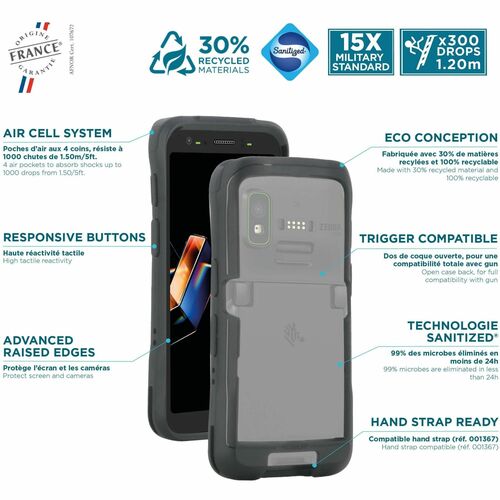 Coque MOBILIS Protech Durci - pour Zebra Ordinateur mobile - Noir - Résistant aux chocs, Résistant aux chocs, Résistant au