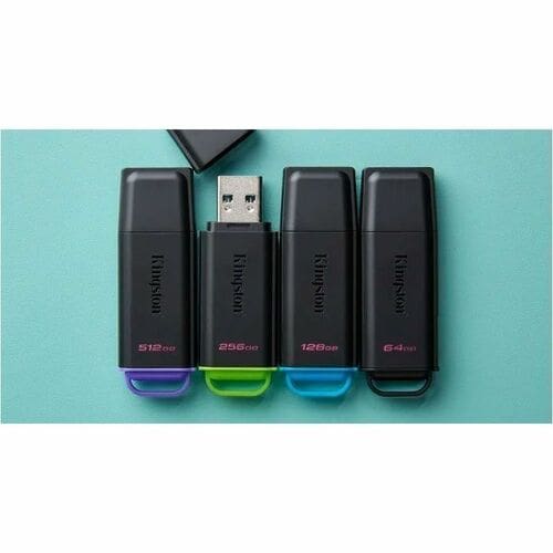 Kingston DataTraveler Exodia 128 GB USB 3.2 (Gen 1) Type A, USB 2.0 Flash Drive - Black, Blue