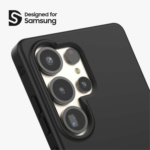 ZAGG Milan Snap Case for Samsung Galaxy S25 Ultra Smartphone - Textured Grip - Black - Drop Resistant, Anti-slip, Scratch 