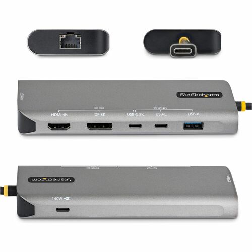 StarTech.com 7-in-1 USB4 Multiport Adapter, treiberlose Dual 4K für MacOS und Windows, 140W Power Delivery, 3-Port 10Gbps 