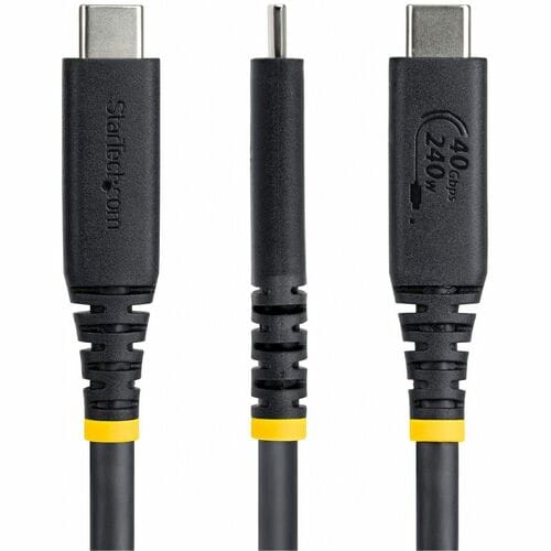 StarTech.com 1 m USB4 A/V/Power/Data Transfer Cable - 1 - Cable for Display, Workstation, Dock, MacBook, Wall Charger - Fi
