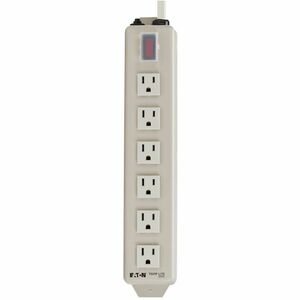 Eaton Tripp Lite Series Power It! 6-Outlet Power Strip, 15 ft. (4.57 m) Cord, 5-15P, Metal Housing - NEMA 5-15P - 6 NEMA 5