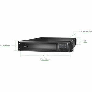 APC Smart-UPS SMX3000RMHV2UNC Line-interactive UPS - 3 kVA/2.70 kW - 2U Rack/Tower - 3 Hour Recharge - 6 Minute Stand-by -
