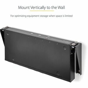 StarTech.com Staffa rack in acciaio 19"" 1U per montaggio attrezzature a parete verticale - 56,70 kg Capacità di carico - 1