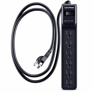 CyberPower CSB604 Essential 6 - Outlet Surge Protector with 900 J Surge Suppression - Clamping Voltage 500V, 4 ft Cord, NE