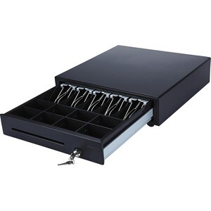 Adesso 16" POS Cash Drawer With Removable Cash Tray - 5 Bill - 8 Coin - 1 Media Slot - 3 Lock PositionSerial Port, - Steel