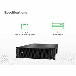 APC by Schneider Electric UPS Battery Pack - Lead Acid - Hot Swappable - 3 Year Minimum Battery Life - 5 Year Maximum Batt