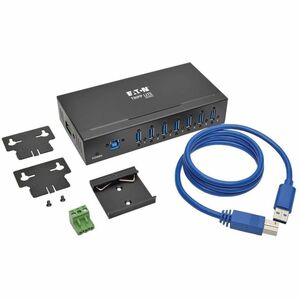 Eaton Tripp Lite Series 7-Port Industrial-Grade USB 3.x (5Gbps) Hub - 20 kV ESD Immunity, Metal Housing, Mountable - USB -