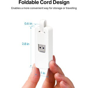 TP-Link UE300 Gigabit-Ethernet-Karte für Computer, Notebook - 10/100/1000Base-T - Desktop - USB 3.0 - 7,81 Gbit/s Datenübe