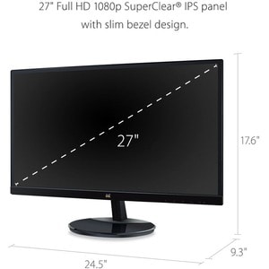 ViewSonic Value VA2759-smh 27" Class Full HD LED Monitor - 16:9 - Black - 27" Viewable - In-plane Switching (IPS) Technolo