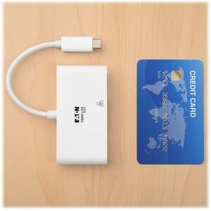 Eaton Tripp Lite Series USB-C to DVI Adapter with USB 3.x (5Gbps) Hub Port and PD Charging, White - 1 x Total Number of DV
