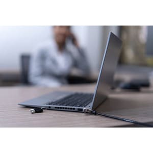 Kensington MicroSaver 2.0 Keyed Laptop Lock - Black, Silver - Carbon Steel - For Notebook - TAA Compliant