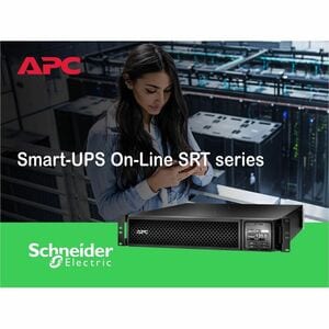 APC Smart-UPS On-Line, 2200VA, Rackmount 2U, 120V, 6x 5-20R+1x L5-20R NEMA outlets, Network Card, Extended runtime, W/ rai