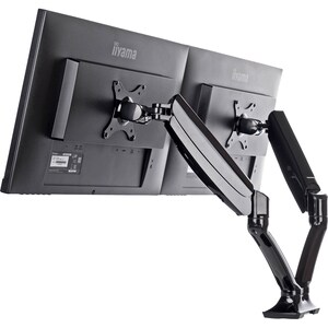 iiyama DS3002C-B1 Desk Mount for Monitor - Black - 2 Display(s) Supported - 68.6 cm (27") Screen Support - 5 kg Load Capac