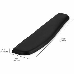 ACCO ErgoSoft Wrist Rest - TAA Compliant - Black - Leatherette - Mouse/Keyboard