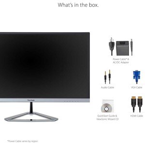 Monitor LED ViewSonic Entertainment VX2276-smhd 22" Class Full HD - 16:10 - Plata - 54.6cm (21.5") Viewable - Tecnología c