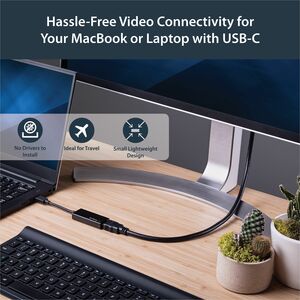 StarTech.com Adaptador USB-C Multipuertos de Video - 4K 30 Hz - USB Tipo C a HDMI/DVI / HDMI - Hub USBC - CDPVGDVHDBP - US