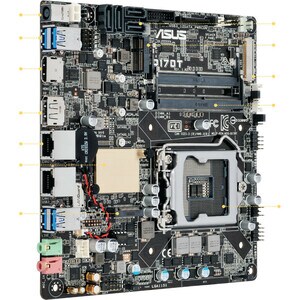 Asus Q170T Desktop Motherboard - Intel Q170 Chipset - Socket H4 LGA-1151 - Mini ITX - 32 GB DDR4 SDRAM Maximum RAM - SoDIM